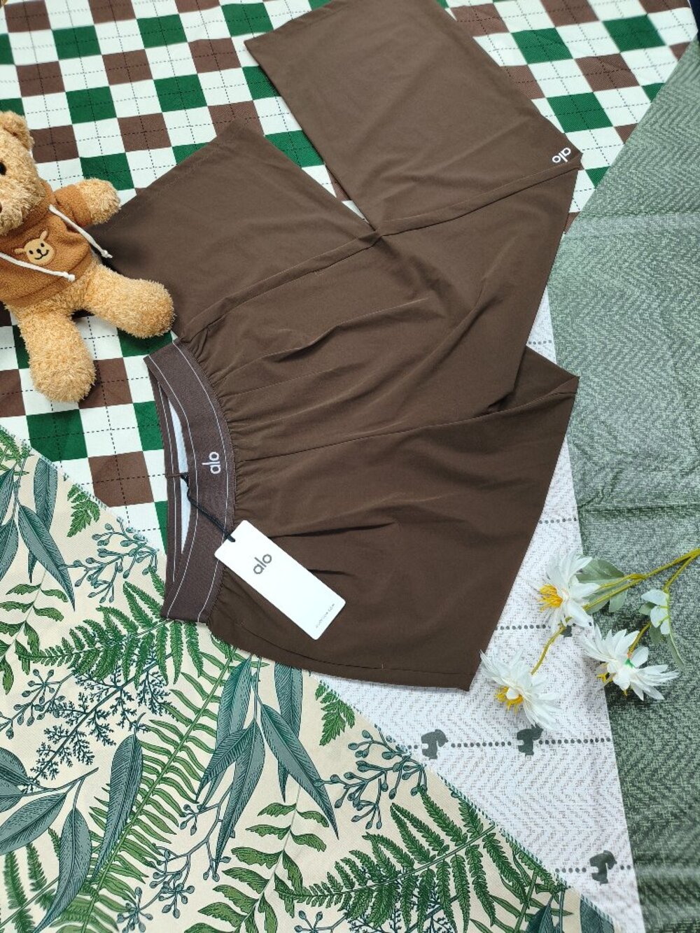 ALO Yoga Suit Up Pants XS&S🎨Espresso Casual Office Travel Trousers Regular🦋 - Picture 2 of 7